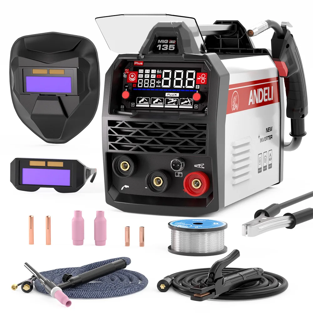 TIG溶接機 ANDELI 100V/200V 160A TIG/アーク溶接/COLD/CLEAN/パルス インバーター直流溶接機 (TIG TIG溶接機 ANDELI 100V⁄200V 160A TIG⁄アーク溶接⁄COLD⁄CLEAN⁄パルス