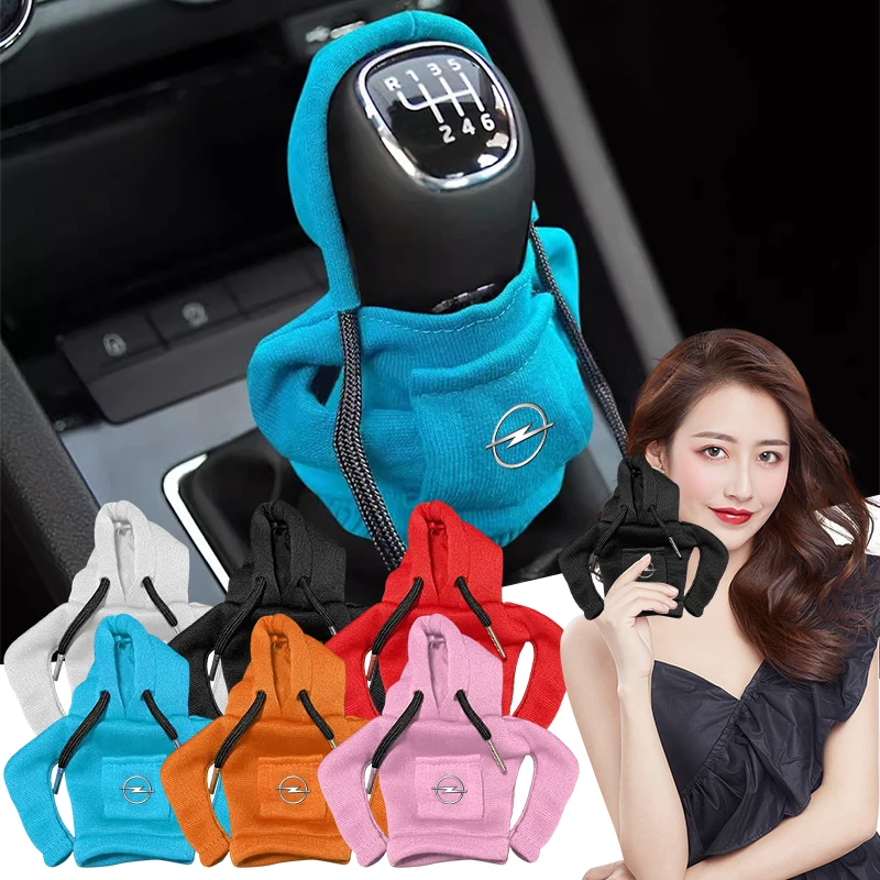 자동차 기어 변속 귀여운 후드 노브 커버 여성용 재미있는 자동차 액세서리 오펠..