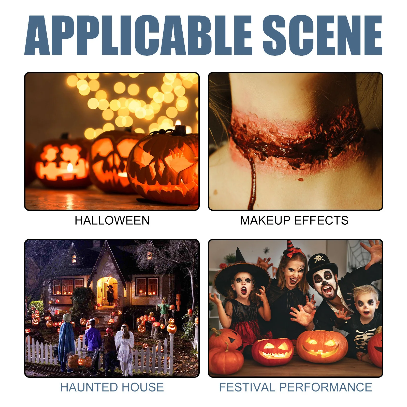 Professional Halloween Makeup Kit Fake Wound Scar Fake Blood Paint Scar Wax Halloween Special Effect Make Up Halloween Cosmetics 5