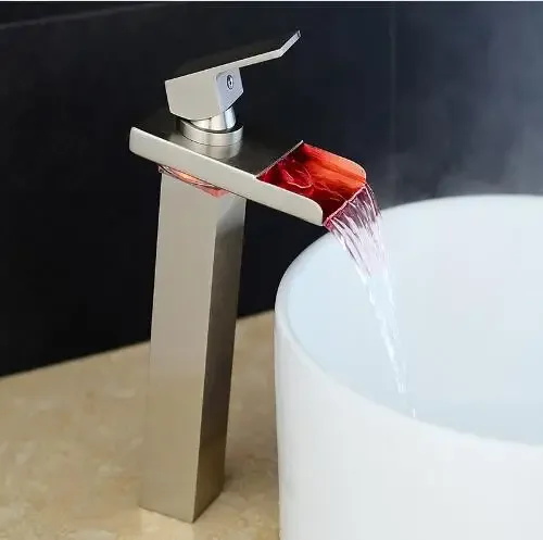 Description Picture 5 of itemNew Sink Tap Temperature Controlled Faucet,LED Crane Modern Water Tap Bathroom,Waterfall Free Shipping
