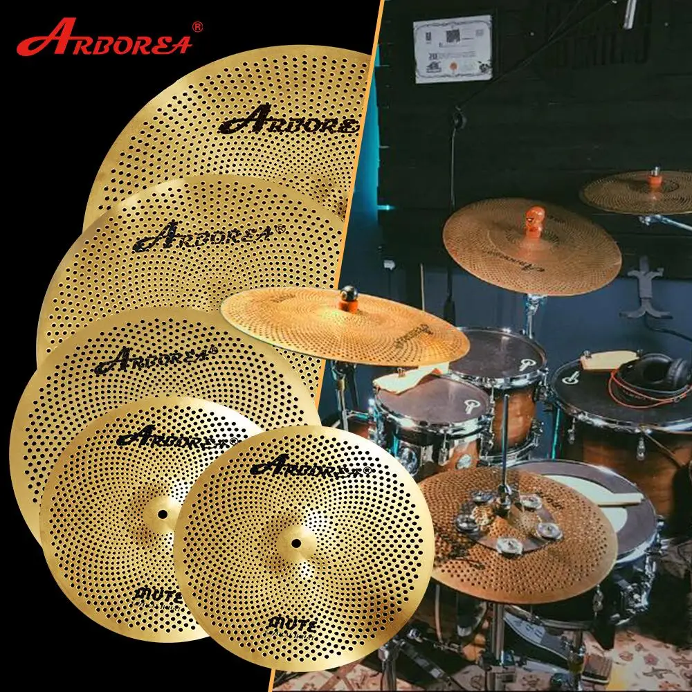 Silent Gold Color Practice Cymbal Hihat Cymbal 14'' In House Training