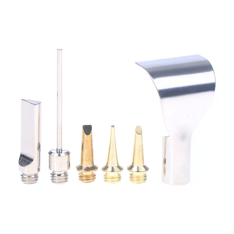 5/6Pcs Replacement Copper Tips Nozzle Kit For Hs-1115K / Mt-100 Aerated Flame Butane Gas Soldering Iron Cordless Welding Tool