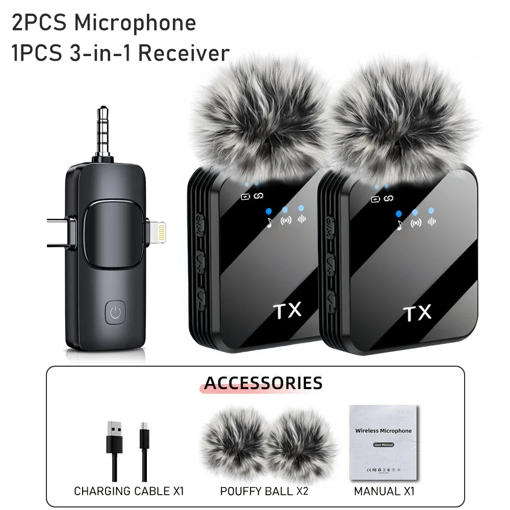 2PCS Lavalier Mic