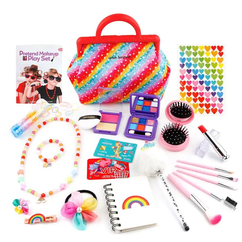 

Pretend Play Kid Make Up Toys Fake Makeup Set Princess Cosmetic Kit Simulation Toy For Girls Dressing Cosmetic