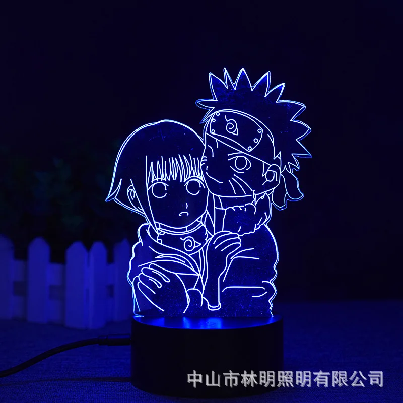 Anime Naruto 3D Night Light Touch Desk Lamp Atmosphere Light Kakashi Uchiha Itachi Modeling Light Children's Toys Birthday Gift nursery night light Night Lights