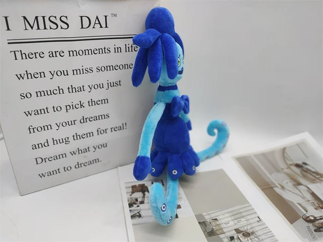 Octo-Mommy Long Legs Cartoon Plush Toy, Boneca Personagem Azul
