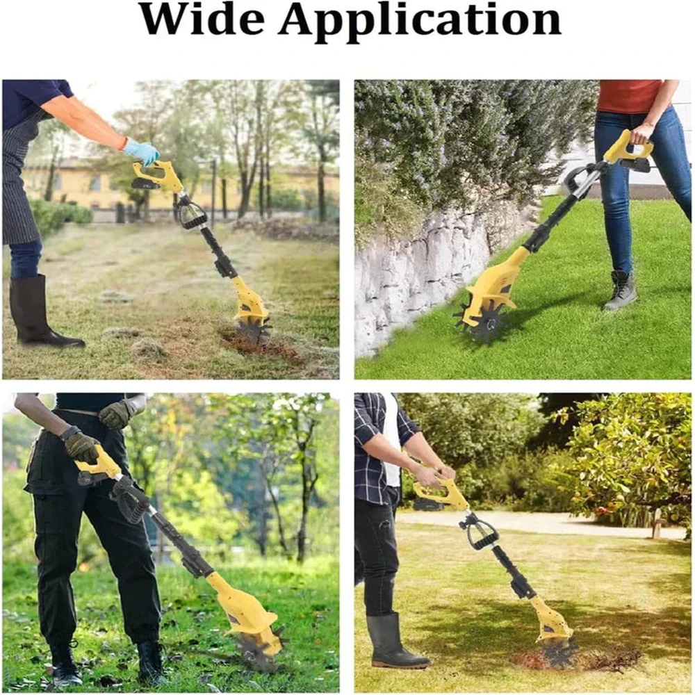 Cordless Tiller Electric Cultivator 20V Electric Rotary Tiller Cultivator Handheld Mini Garden Grass Trimmer Tractor Excavator - Image 6