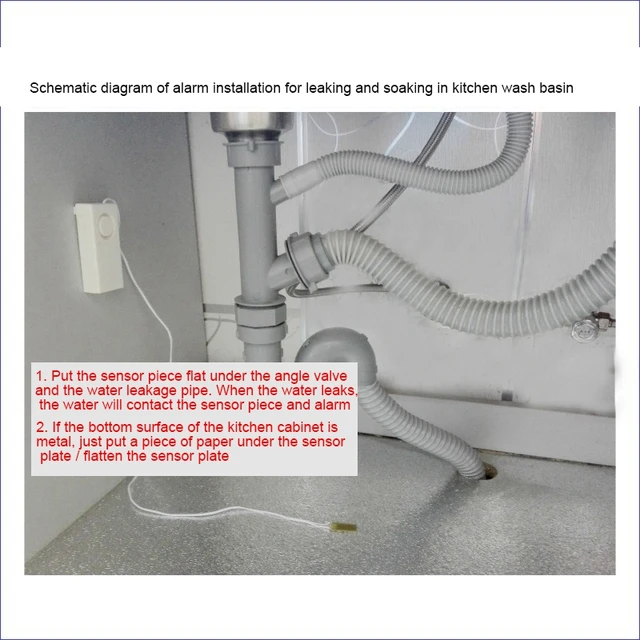 Home Alarm Water Leakage Spot Alarm  Independent Water Leak Sensor Detection Flood Alert Overflow Security Alarm 6