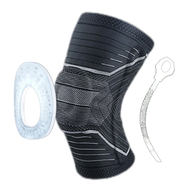 Tcare 1 Piece Professional Compression Knee Brace Support for Arthritis Relief, Joint Pain, ACL, MCL, Meniscus Tear Post Surgery Gray - 1 Piece