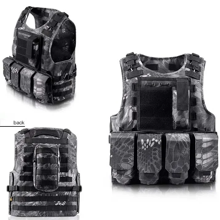Multi-Pocket Army Tactical Vest Combat Body Vests Security Hunting Outdoor CS Airsoft Training Jacket Security Molle Laser Vest 4