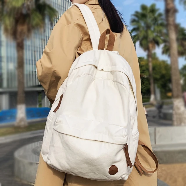 Fashion Korean Canvas Backpack Women Girl  Small Canvas Backpack Girl - Korean  Style - Aliexpress