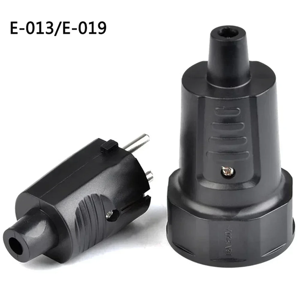 2 Cores Protective Contact Rubber Coupling Outdoor Waterproof Euro Plug Coupling 250V 16A Electrical Equipment Supplies