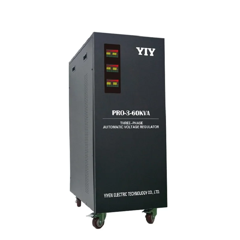 

PRO-3-60KVA Input AC 304-456V to AC 380V Automatic Voltage Regulator Stabilizer/Colorful Display/In Stock/Servo Type Triphasic