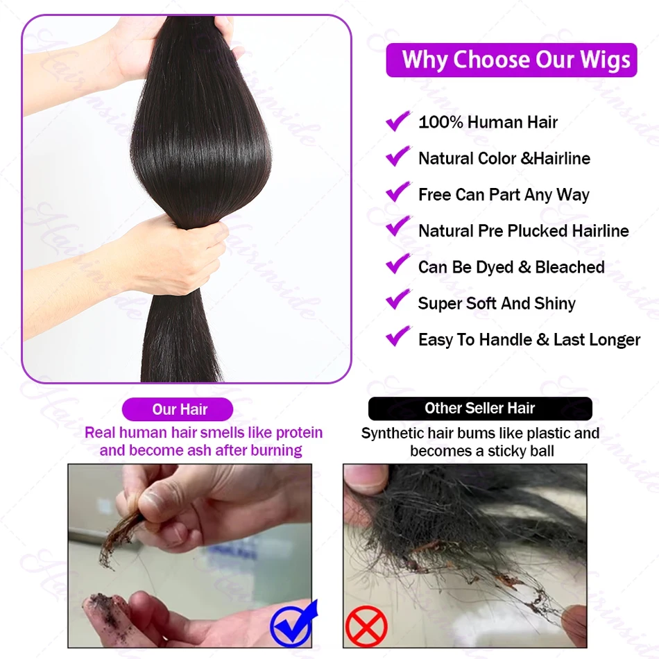 Human Hair Bundles 30 34 Inch Long Thick Indian Raw Virgin 3/4 Weave 16A Extensions