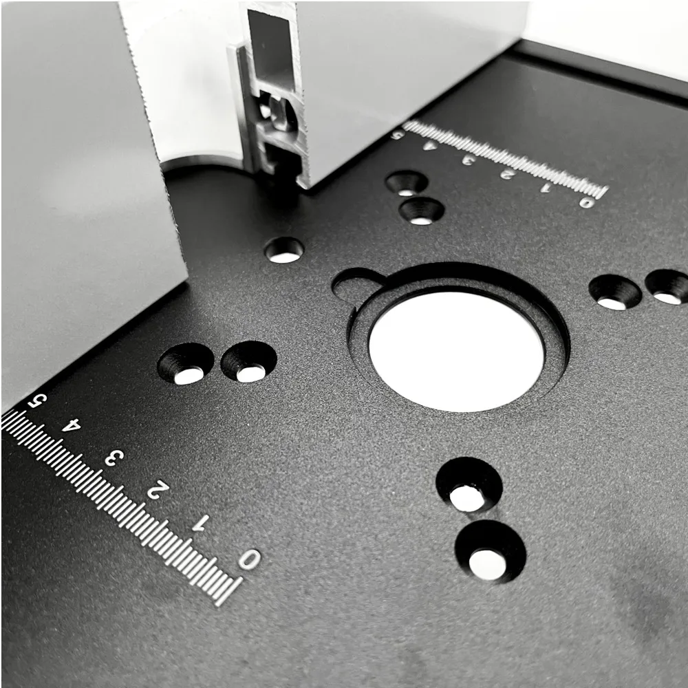Aluminum Router Table Insert Plate Miter Gauge Guide and Bracket for Woodworking Benches Table Saw Trimming Engraving Machine