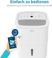 SHINCO WIFI Déshumidificateur Portable 50L/Jour avec Pompe de Relevage, Purificateur d'air, Filter à Charbon Actif, Minuterie 24h, Drainage Continu, Fonction Sèche-Linge, Blanc 4