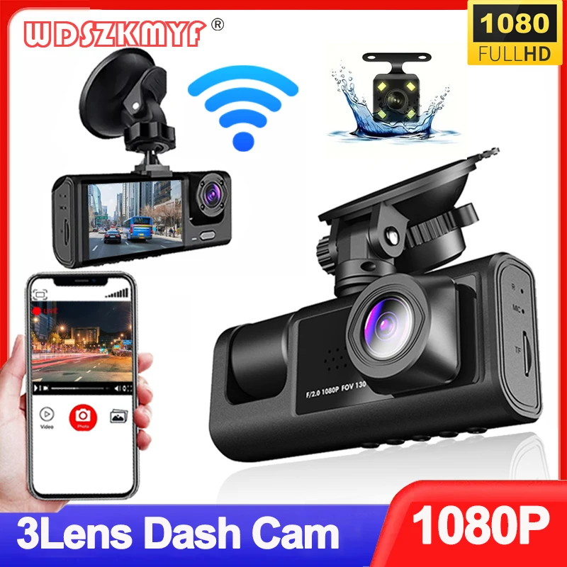 듀얼 렌즈 대시 캠 HD 1080P IPS 자동차 DVR 아연 합금, IR 나이트 비전, 광각 운전 녹음기, 블랙 박스, 자동차 액세서리, 3 인치 10 자동차 카메라용 대시 캠, 1080P 비디오 녹음기, 와이파이 자동차 DVR 후면보기 카메라, 나이트 비전, 블랙 박스, 자동차 액세서리, 3 채널