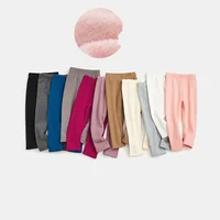 Autumn Winter Babys Girls Tights Cotton Solid Fleece Warm Toddler Girls Leggings Elastic Waist Infant Girls Outwear Bottom Pants 1