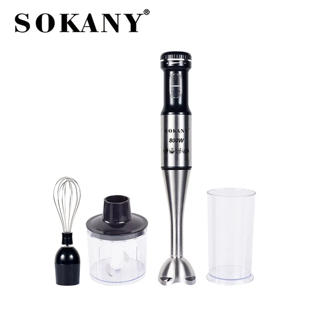 Handheld Immersion Blender ,800W 4-In-1 Stainless Steel Handheld Blender  Stick Mixer with Egg Whisk, Beaker & Chopper Bowl - AliExpress