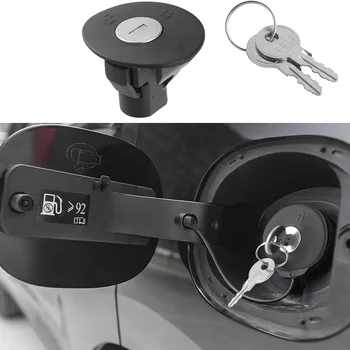 Car Fuel Gas Tank Locking Cover Cap With Keys Auto Accessories Plastic Black Fit For Ford Fiesta Focus F-150 #8U5Z-9C268-B 1