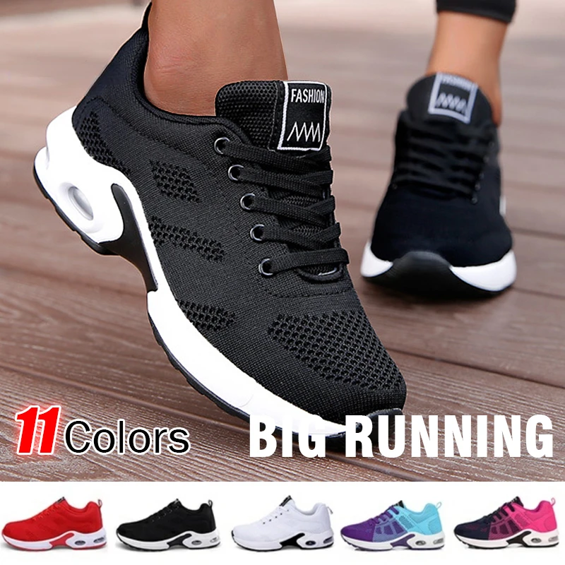 Breathable Mesh Shoes Women Wedge Sneakers Air Cushion Women's Air