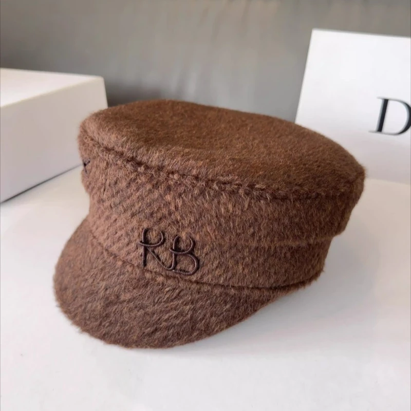 Brand Designer New Women Baker Boy Caps Wool NewsBoy Cap Thick Warm Winter Hats