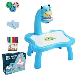Crianças quentes projetor de desenho de mesa conjunto de brinquedos de pintura de arte placa de luz de mesa brinquedo educacional ferramentas de pintura brinquedos para crianças menino menina