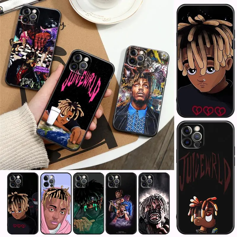 Custodia Hip-Hop Rap Singer Juice World Per Iphone 15 Pro Max Custodia Per Apple Iphone 14 13 12 11 Pro Max Mini 8 7 Pro Plus Custodia Funda