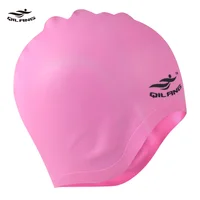 Swimming Cap Waterproof Non-repulsive Adult Men's and Women's Universal Large Hair Ear Protection Silicone Cap Wholesale 2
