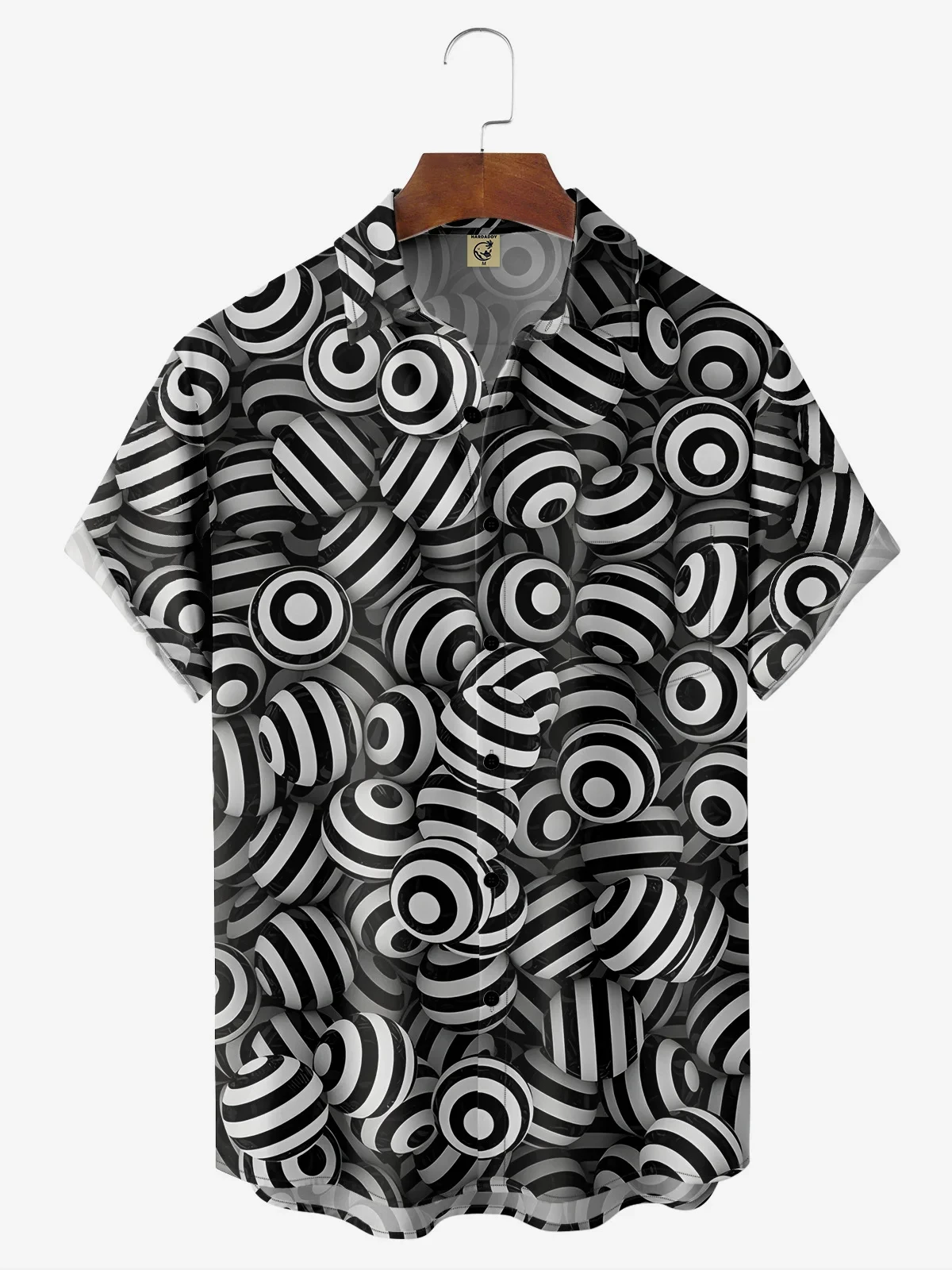 

Casual Irregular Pattern Design Men's And Women's Tops Printed Short Sleeve Fashion Shirts Button-Down Versatile Tops