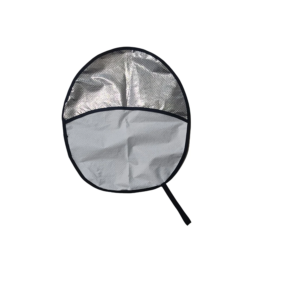47x40cm Car Steering Wheel Anti-Heat Sunshade Cover Foldable Silver Aluminum Film Car Steering Wheel Cover Sunscreen Sunshade