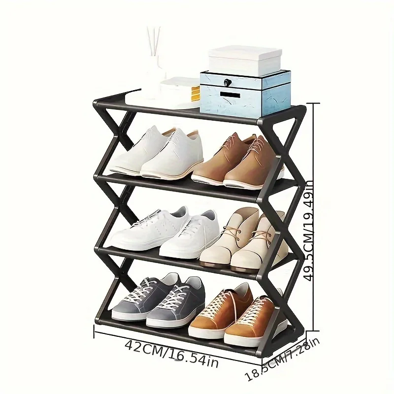 Shoe Rack 4-layer Foldable Shoe Rack Suitable for Storage in Entrances, Corridors, and Bedrooms Without Assembly shoe rack
