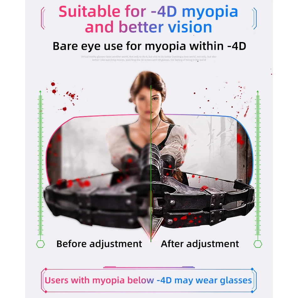 VR Glasses 3D Virtual Reality Headset Helmet For Phone Lenses