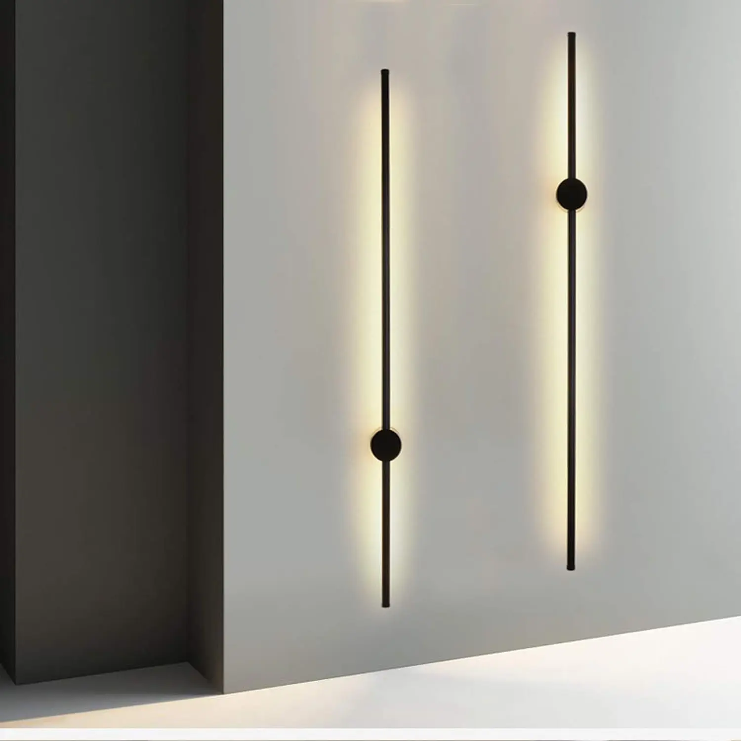 

Integrated LED Linear Lamp Sconce Long Strip Bedroom Bedside Light Fixture 20W Warm Light 3000k for Modern Decorative Backgroun