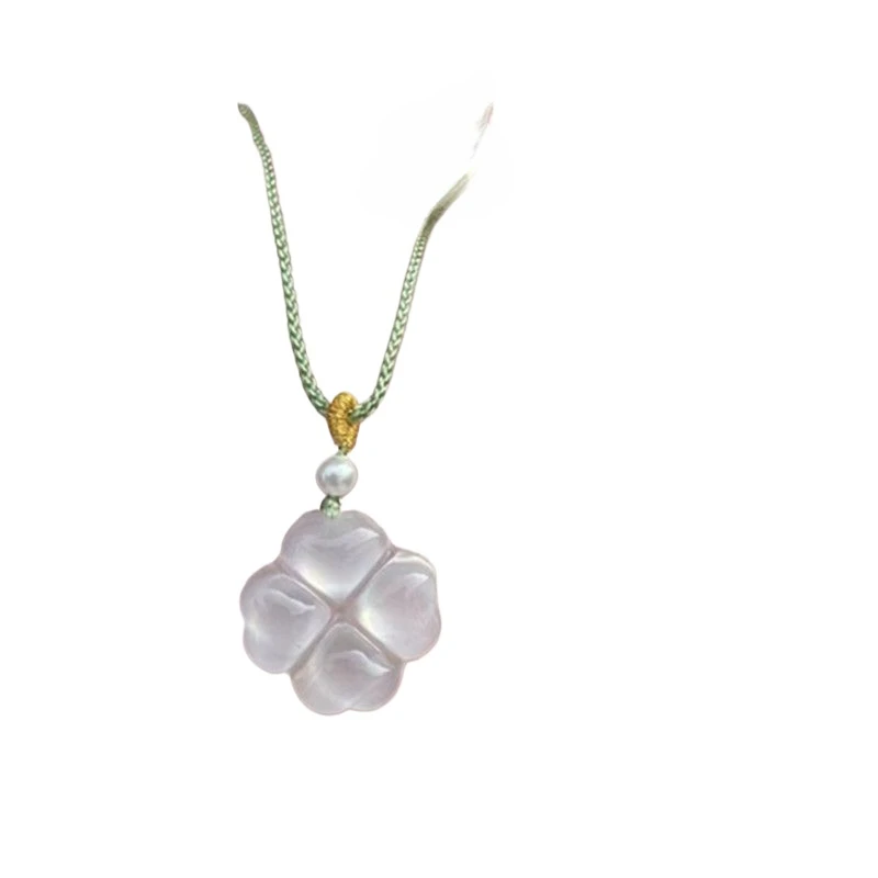 Chalcedony 네잎 클로버 펜던트, 여성용 인기 쥬얼리, 다목적 기질