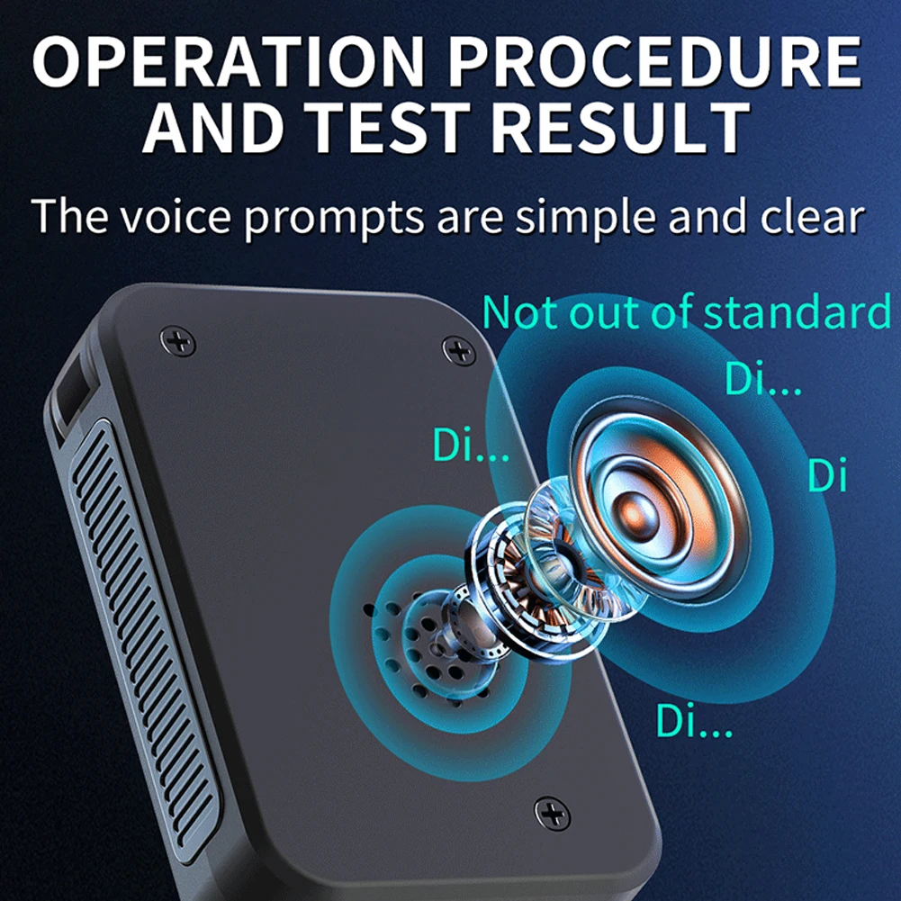 Electrochemical Alcohol Tester Voice Report Blowing Drunk Driving Breath Alcohol Tester Breathalyzer Test