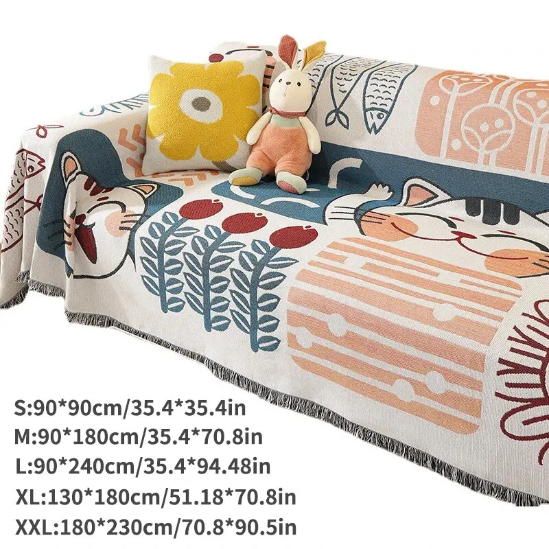Sofa Cushion Cover 180*230CM Luxury Cartoon Seat Sofa Covering Pet Practical Furniture Protection