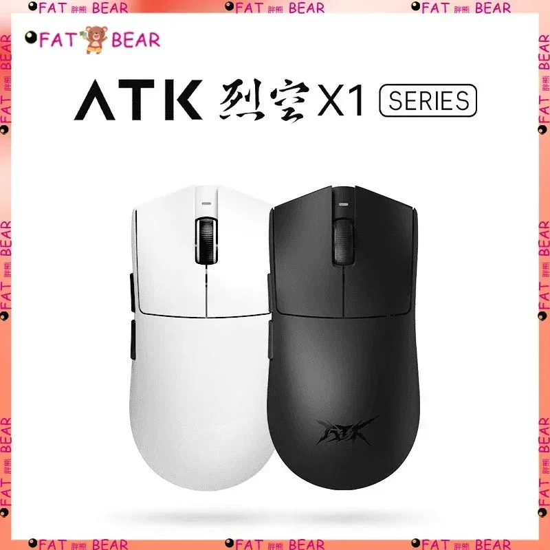 Atk X1 Pro Max Mouse X1 Ultra Wireless Bluetooth Mouse Paw3950/Ultra 8k Lightweight 49g Dual Mode Fps Gaming PC Customized Gift