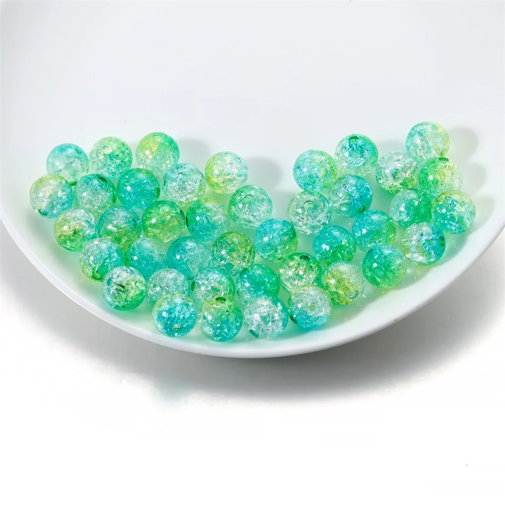 8-12mm Mixed Farbe Kunststoff Explodierenden Perlen Lose Spacer Perlen Handgemachte Perlen Für DIY Schmuck Machen Armband Finding zubehör – Detail 3