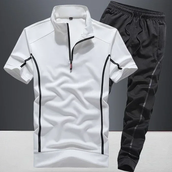thumbnail image 1 of Camiseta lisa para hombre, ropa para hombre, sin logotipo, pantalones de chándal, conjuntos deportivos, sudadera, chándal de lujo, elegante, 5xl, XL, 1 of 5