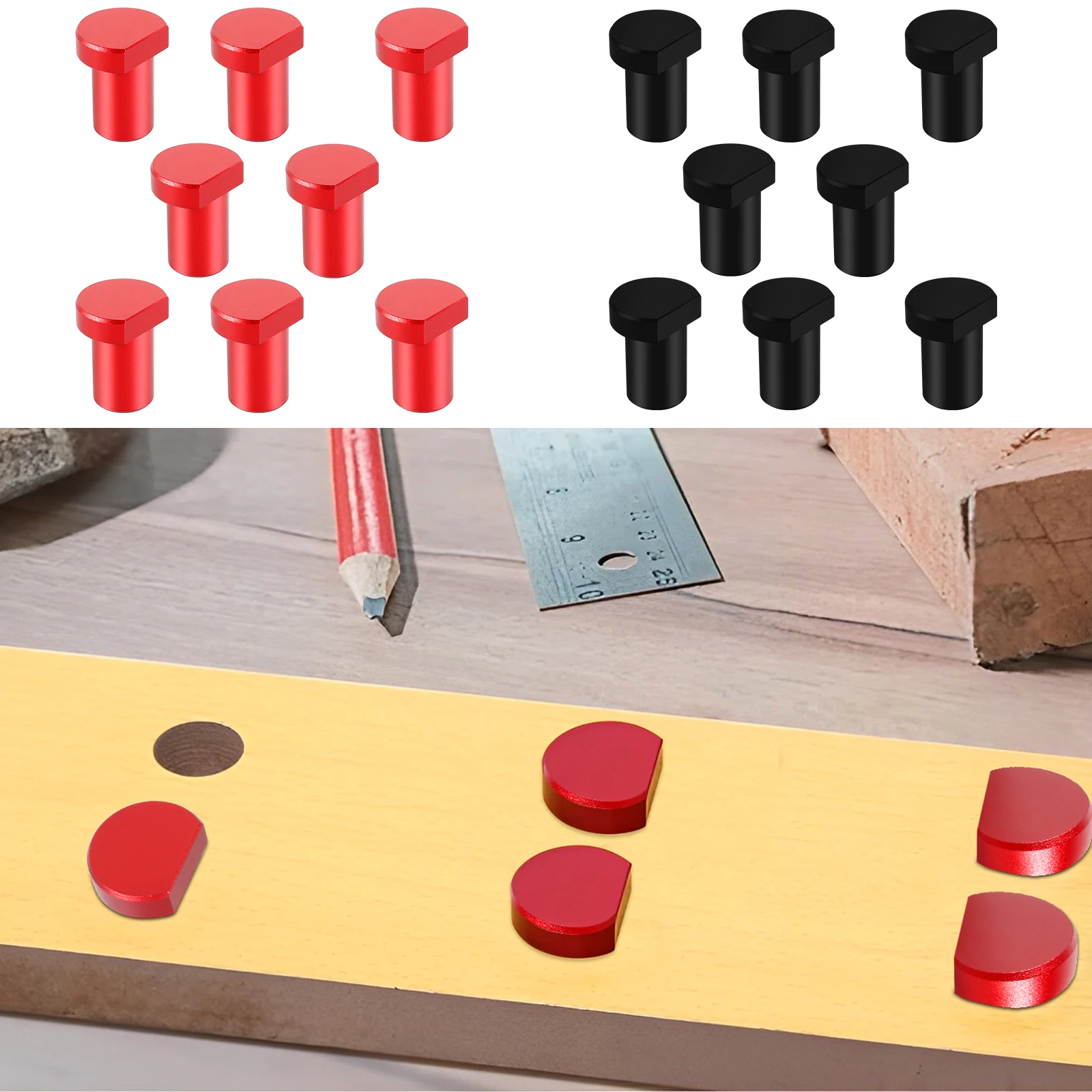 

8Pcs Bench Clamp 19mm Aluminum Alloy Workbench Hole Stop Woodworking Table Stop Multipurpose MFT Table Stop Woodworking