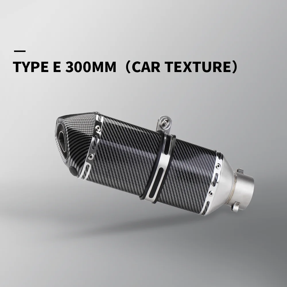 Tubo de escape universal de acero inoxidable para motocicleta de 51 mm y 570 mm para ninja400 R3 Z900 S1000RR MT-07 pcx160 duke390 R1