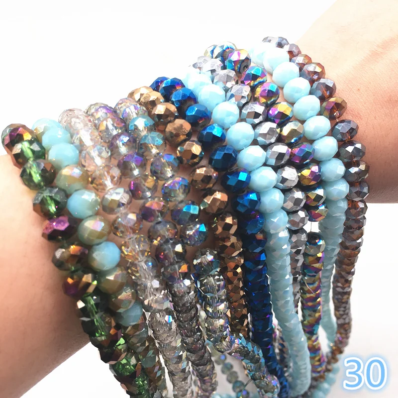 4x3/6x4/8x6mm Rondelle Austria Faceted Crystal Beads Loose Spacer Beads DIY Jewelry Making for Bracelet Necklace
