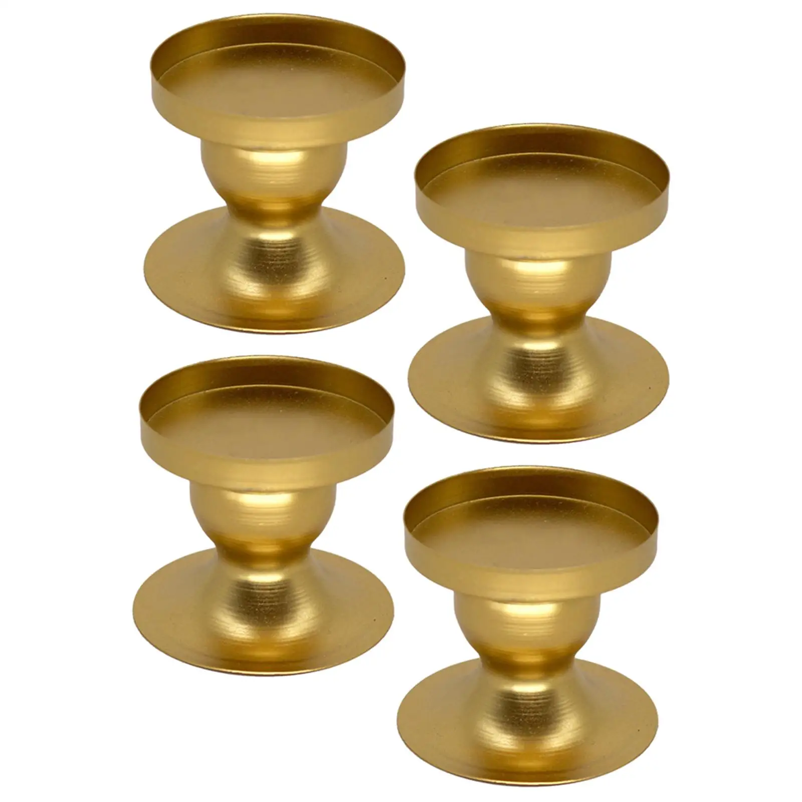 4Pcs Pillar Candle Candlestick Holder Metal Structure Decorative Candlelight Holder for Wedding Table Centerpiece Durable