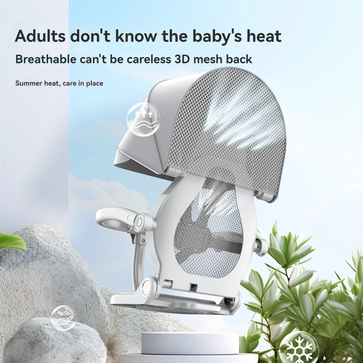 Baby roller High view boarding stroller Super small folding breathable stroller can sit and lie