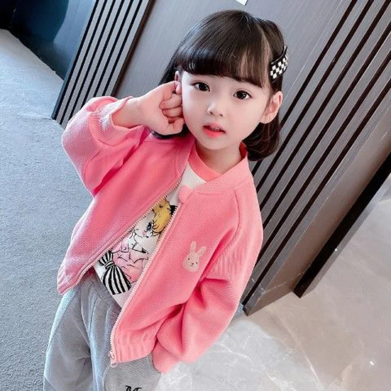 

Girls Baby's Kids Coat Jacket Outwear Cotton 2022 Violet Spring Autumn Overcoat Top School Sport Children's Clothing