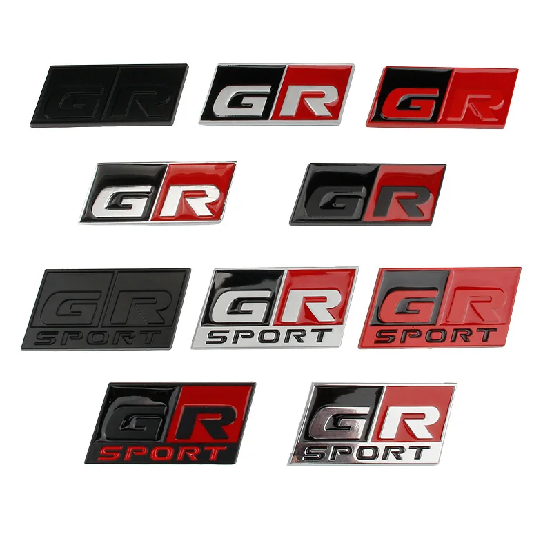 Car Gr Sport Logo Trunk Boot Body Badge Emblem Decalcomanie Sticker Per Toyota 86 Chr Supra Corolla Rav4 Yaris Camry Accessori