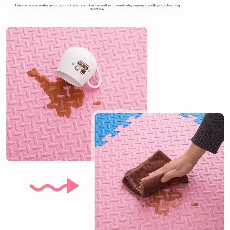 2.5CM Thickened Baby Game Stitching Mat Carpet Suitable for Children's Room, Play Area and Gym Non-slip Children's Mat 4