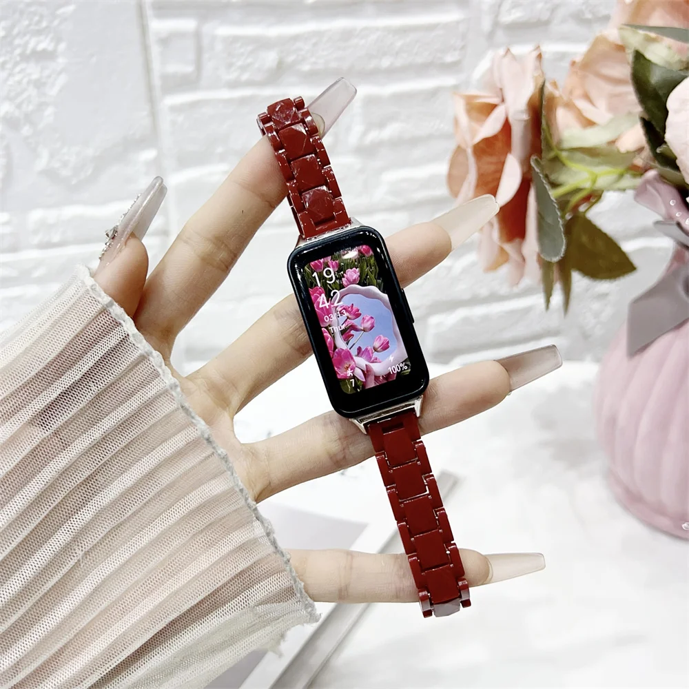 Women's Colorful Resin Transparent Watch Strap Replacement Bracelet