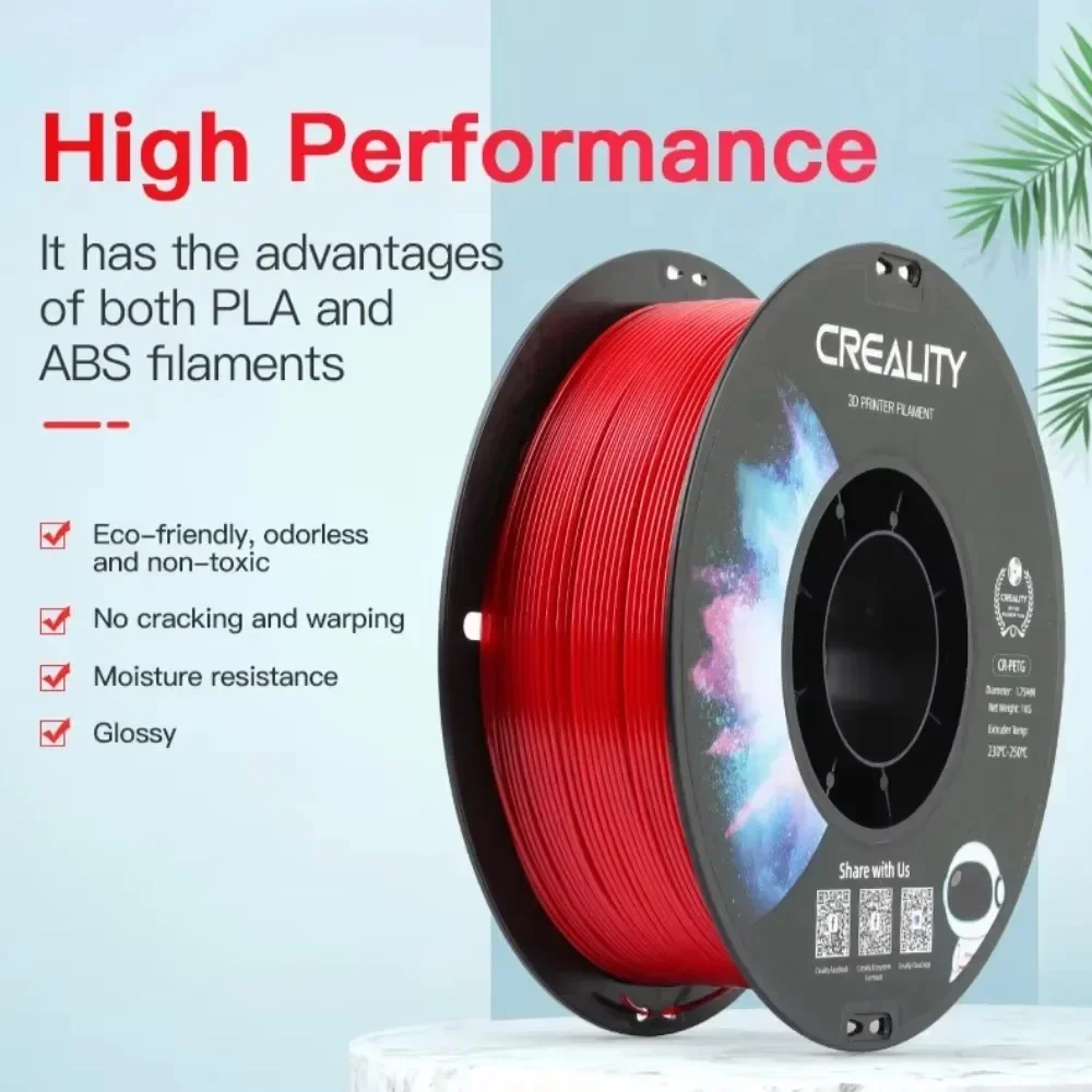 Creality Premium PETG 3D Printing Filament - 1kg Spool, 1.75mm Diameter